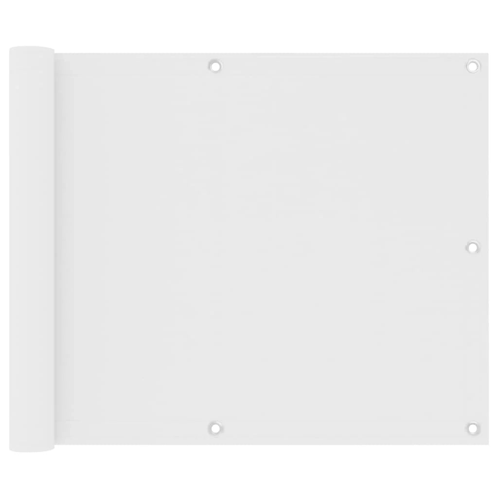 Paravento per balcone 75 x 400 cm tessuto oxford bianco 02_0010051