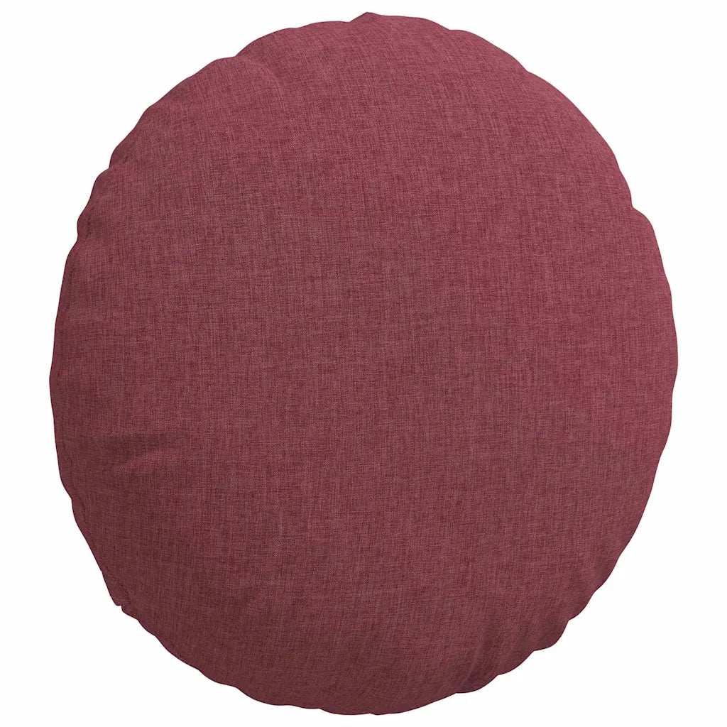 Cuscini per Seduta 2 pcs Rosso Vino Ø40 x 13 cm Tessuto