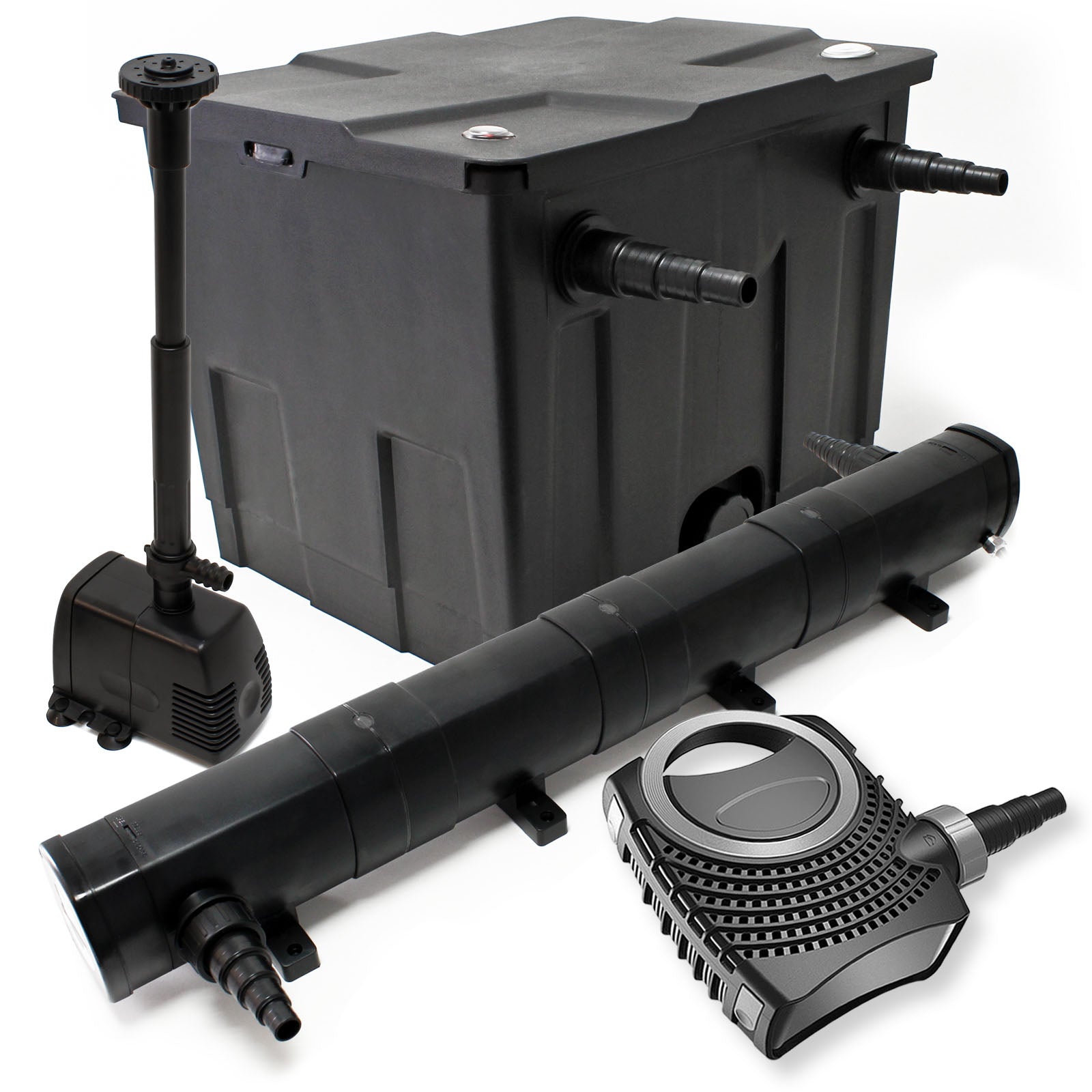 Set: Filtro bio per laghetto 12000l Chiarificatore UVC 72W Pompa 80W Pompa fontana