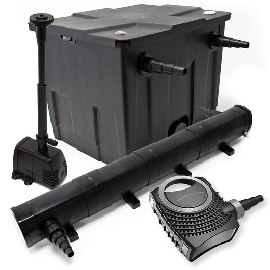Set: Filtro bio per laghetto 12000l Chiarificatore UVC 72W Pompa 80W Pompa fontana