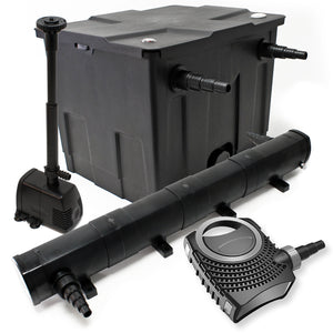Set: Filtro bio per laghetto 12000l Chiarificatore UVC 72W Pompa 80W Pompa fontana