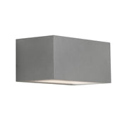 Applique LED Biemissione RUFY 24W 4000K IP65 - Struttura in Alluminio Grigio con Diffusore in Vetro - Illuminazione per Esterni Rossini Group