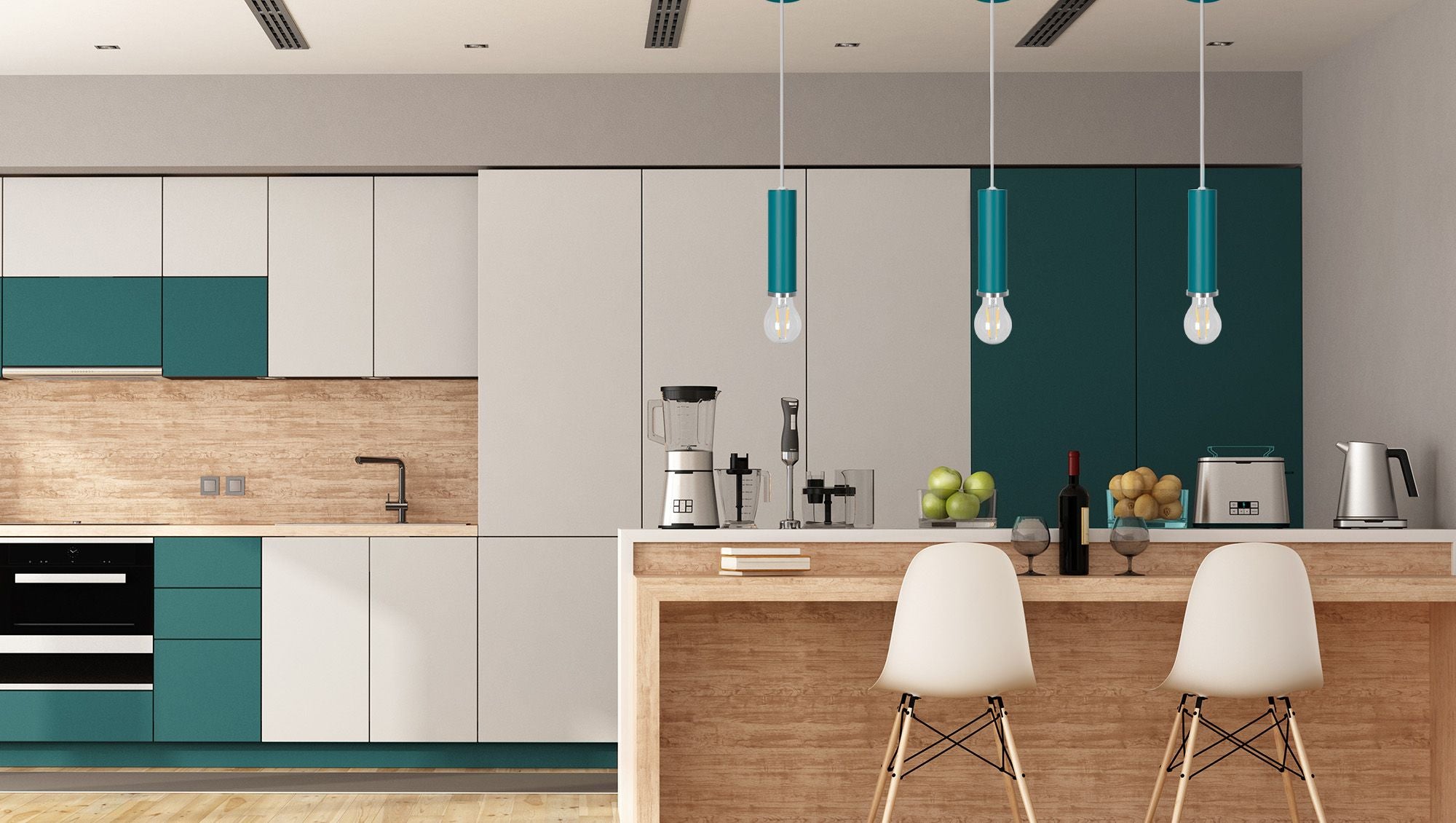 Lampada Da Soffitto Pensile Singola Osti A Verde