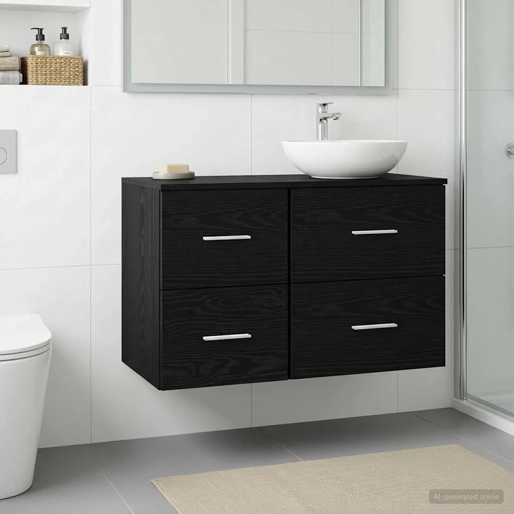 Armadio Bagno In-between Rovere Nero 30 x 41 x 50 cm 890367