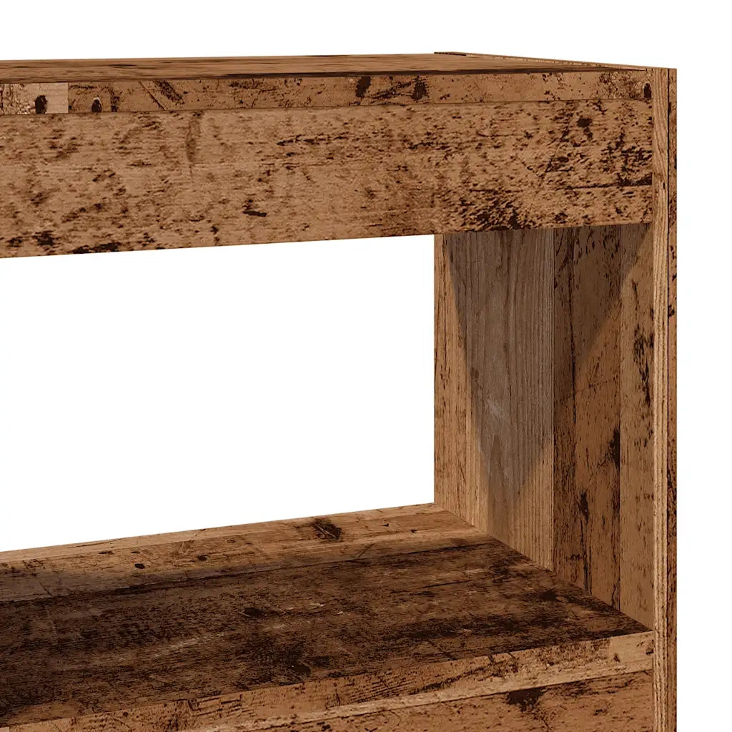 Libreria Divisorio-Scaffale per Libri-Mobile di Stoccaggio in Legno Vecchio 40x30x72 cm