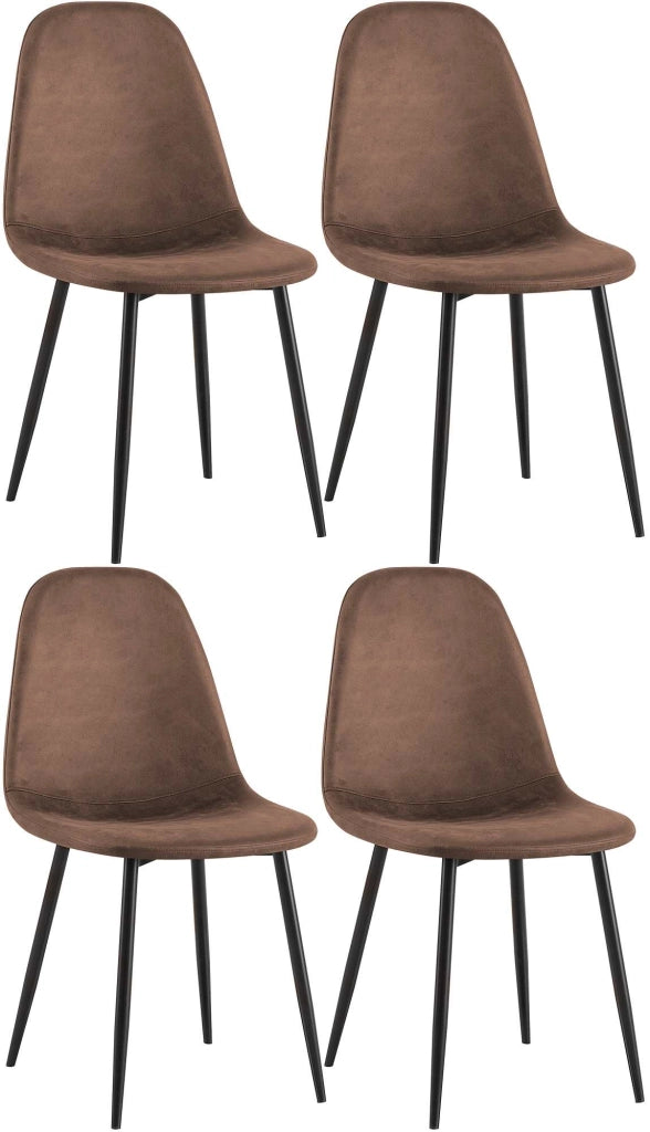 Set di 4 sedie per sala da pranzo Napier in ecopelle 1