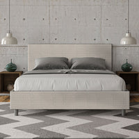 Letto Matrimoniale 160x190 cm Senza Rete Adele Labirinto 01 Bianco