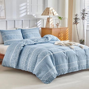 Set di coperte per letto 3 pezzi - 200 x 200 cm - Microfibra - Cuscini 80 x 80 cm - Stile boho - Chiusura a righelli - Biancheria da letto