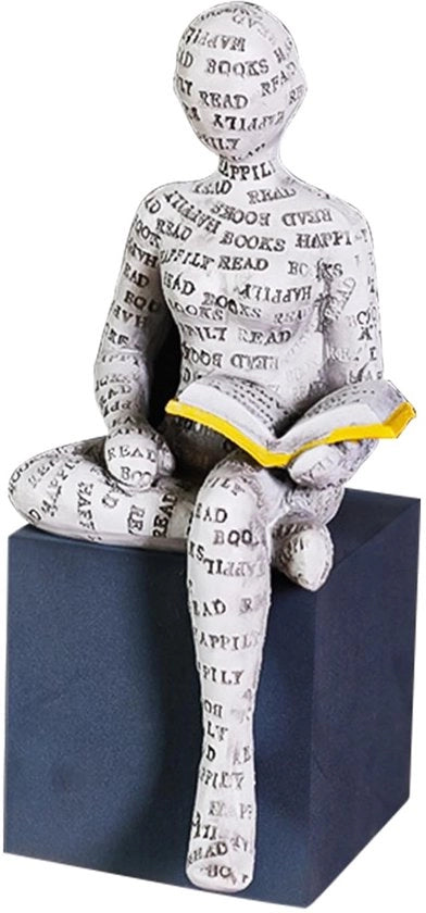 Becco di donna lettrice, decorazione per parete, figura di donna in lettura, oggetto decorativo artigianale personalizzato con pittura a mano, figura di donna in lettura per desktop, libro da appendere, oggetto decorativo (5)