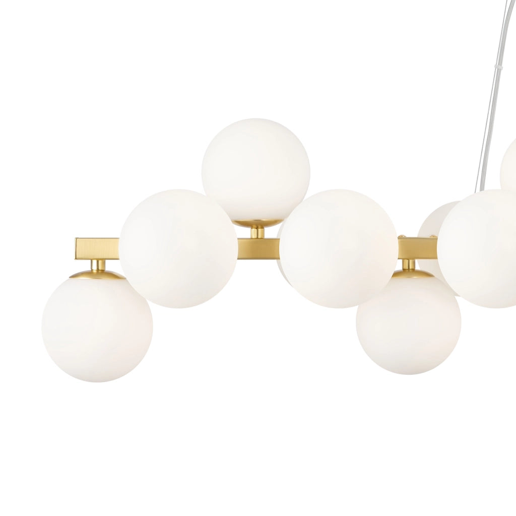 Maytoni Lampadario contemporaneo Dallas 25 luci G9 oro bianco metallo vetro