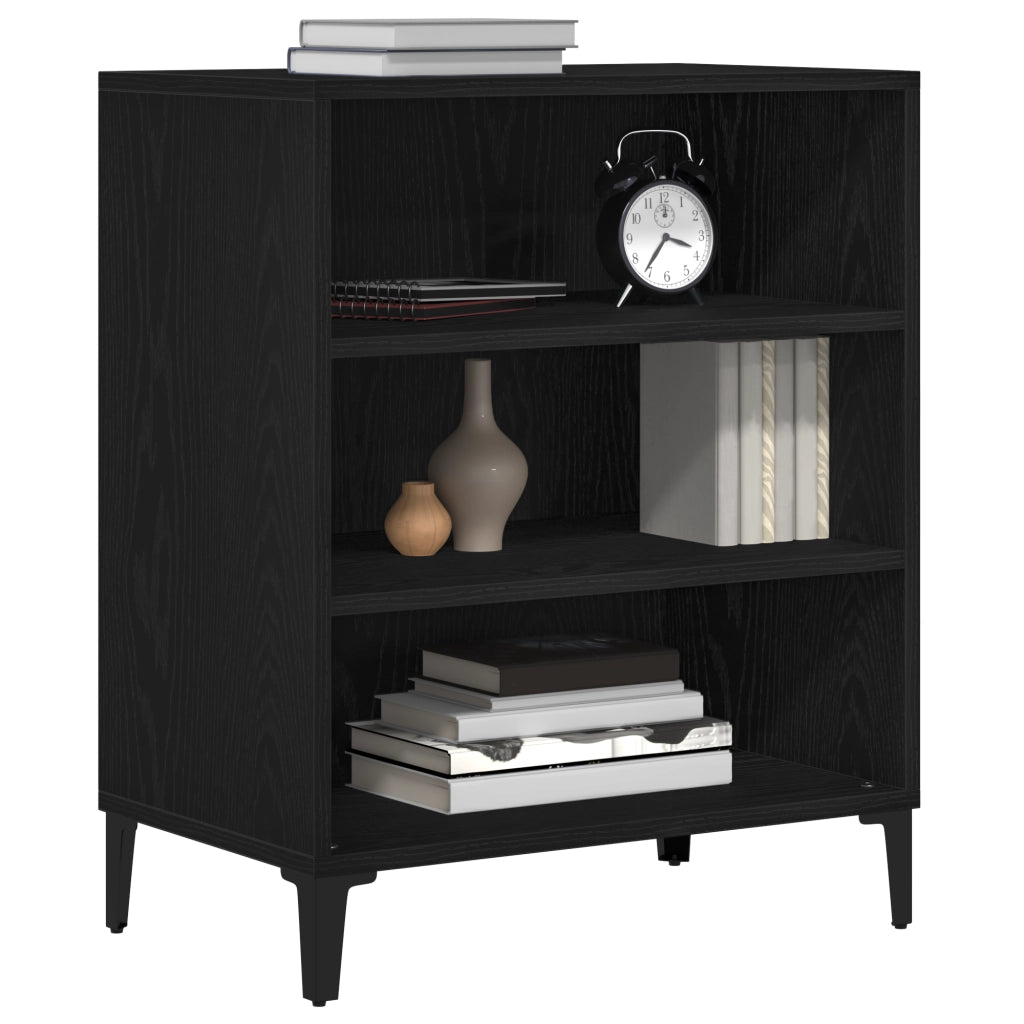 Mobile da soggiorno  Nero Rovere 57x35x70 cm in legno ingegnerizzato