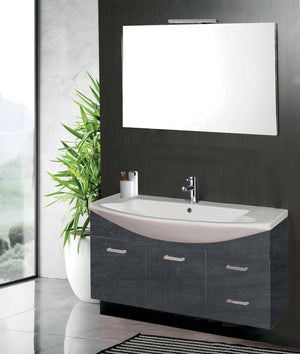 Mobile da Bagno Sospeso 108cm Mazzoni Manhattan Antracite