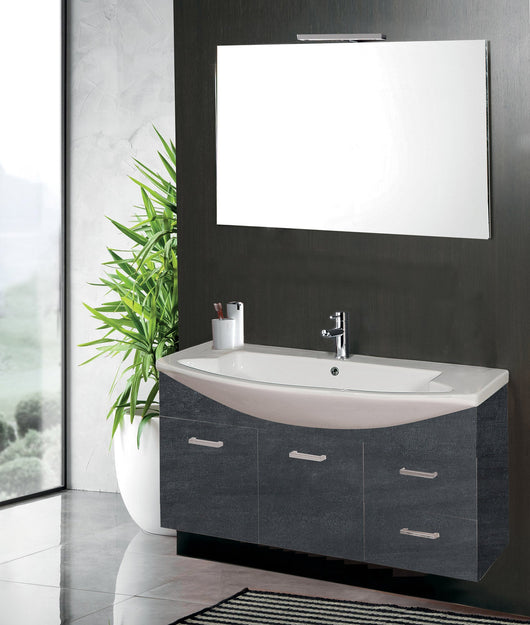 Mobile da Bagno Sospeso 108cm Mazzoni Manhattan Antracite