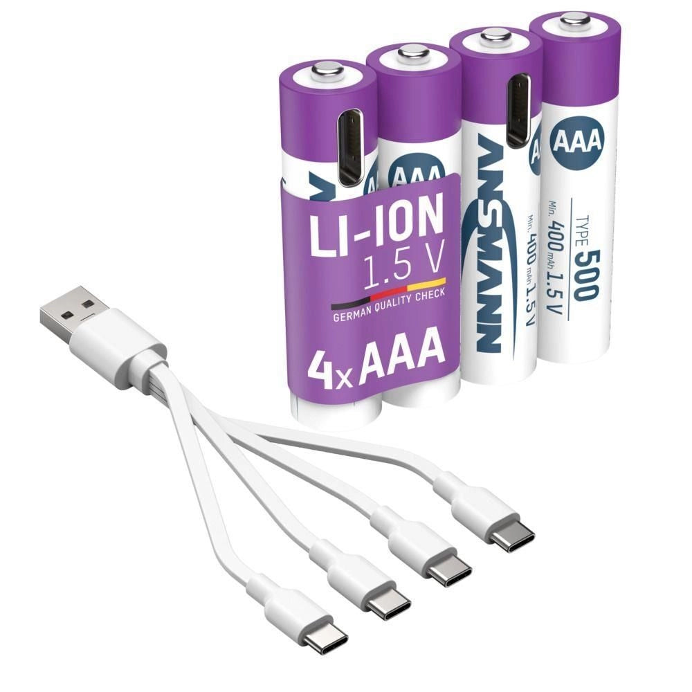 Ansmann 1311-0028 batteria per uso domestico Batteria ricaricabile Mini Stilo AAA Ioni di Litio