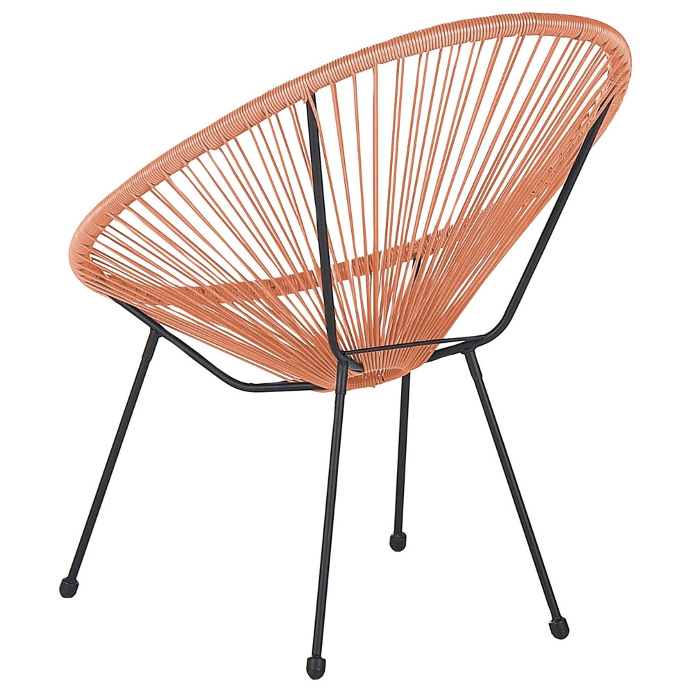 Sedia Giardino rattan sintetico a Raggi Arancione Resistente Agenti Atmosferici