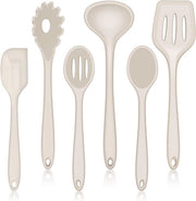 Set di Cottura da 6 Pezzi - Cottura a Silicone Non Stick - Set di Cottura per la Cucina - Resistente al Calore - Set di Cottura per la Cucina e la Frittura - Facile da Pulire - Khaki