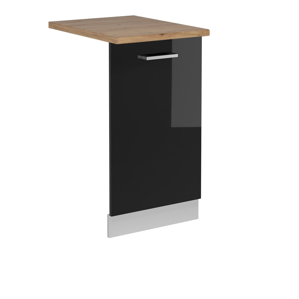 Pannello frontale della lavastoviglie R-Line Nero lucido/Bianco 45 cm, PL Rovere Vicco