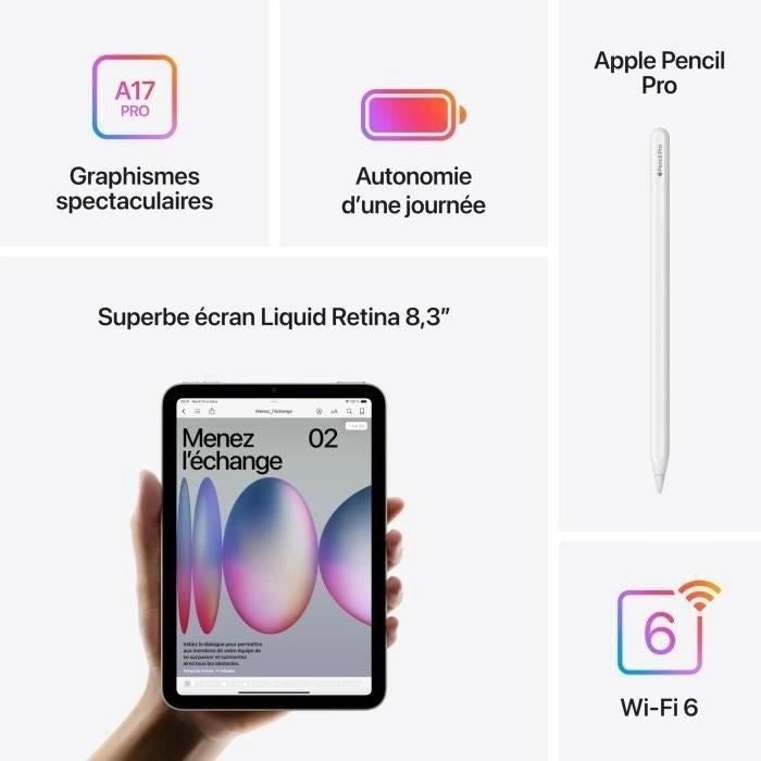 APPLE iPad mini (2024) - 8.3'' - WiFi - 128 GB - Grigio siderale