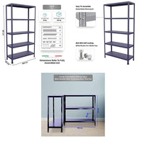 Scaffale in Metallo 5 Ripiani 100x40x187 cm  Ettore Blu