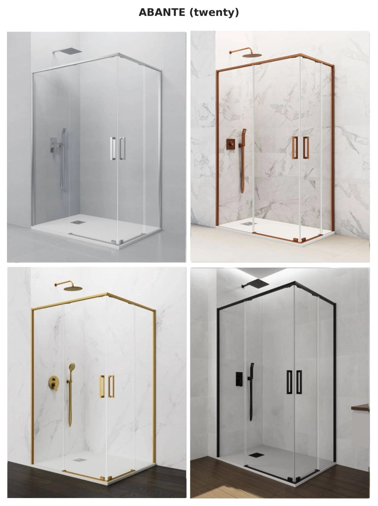 Box doccia ingresso angolare 2+2 ABANTE (TWENTY) 90x75 cm Oro