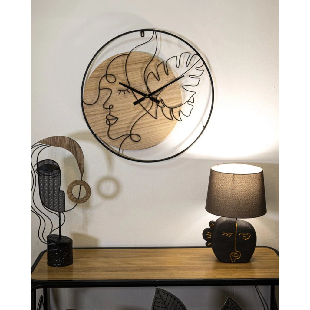 Orologio da Parete VKH270, Marrone, Metallo, 60x2x60 cm