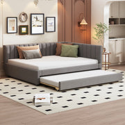 Letto poltrona estraibile in velluto grigio 140x200 cm