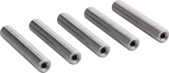 40mm tubo di guida - 5 pezzi di bocchetta di guida in acciaio inossidabile PTFE per stampante 3D con estrusore MK8 - accessorio di accesso all'end hot da 175 mm - M6 40mm.
