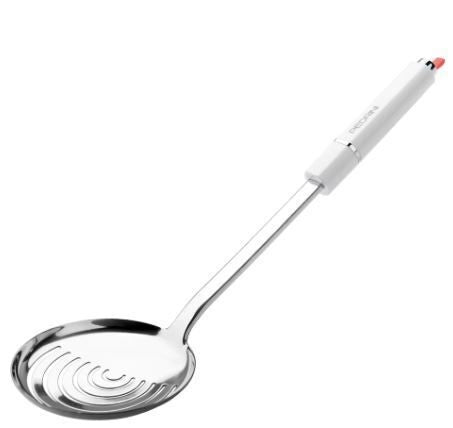 Pedrini Schiumarola Lillo Stile Inox Lucido e Bianco