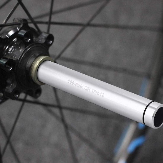 Adattatore di bicicletta Quick Release - Adattatore Hub Ultraleggero - Adattatore 15mm a 12mm (Argento)