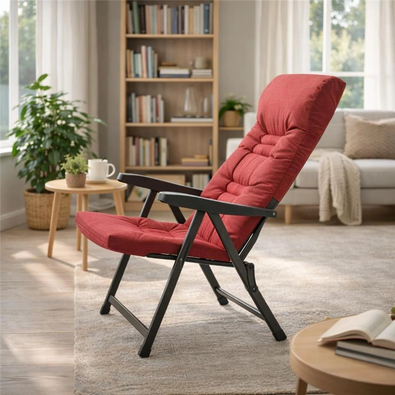 MAURY'S SEDIA MILANO CON CUSCINO E POGGIATESTA 6 POSIZIONI, COLORE ROSSO