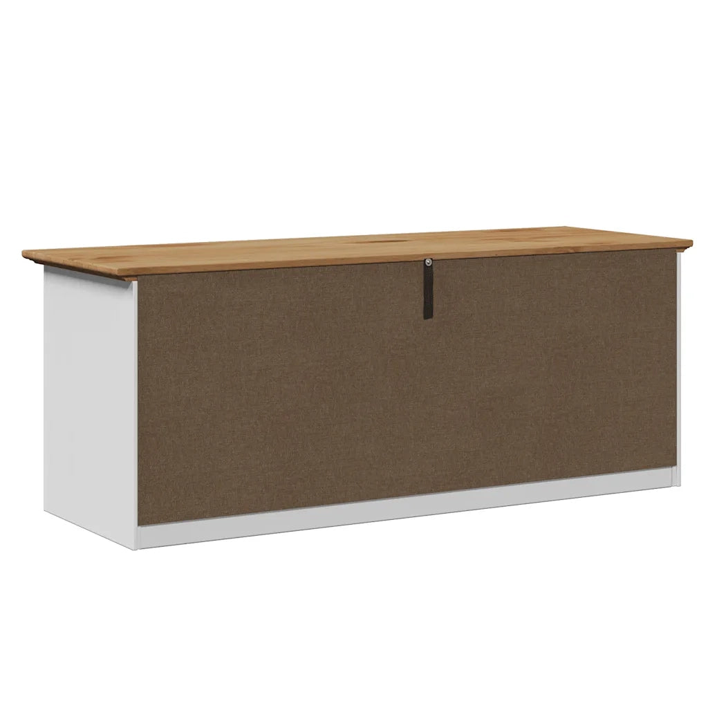 vidaXL Panca da Ingresso BODO Bianca e Marrone 114x40x45 cm