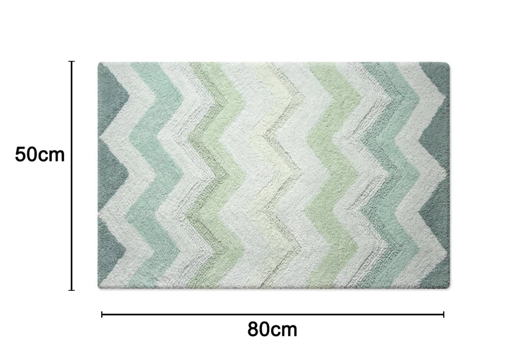 Tappeto Casa Bagno Cotone Spugna Morbida Antiscivolo Tono Su Tono Corner - 50x80 - Bosco