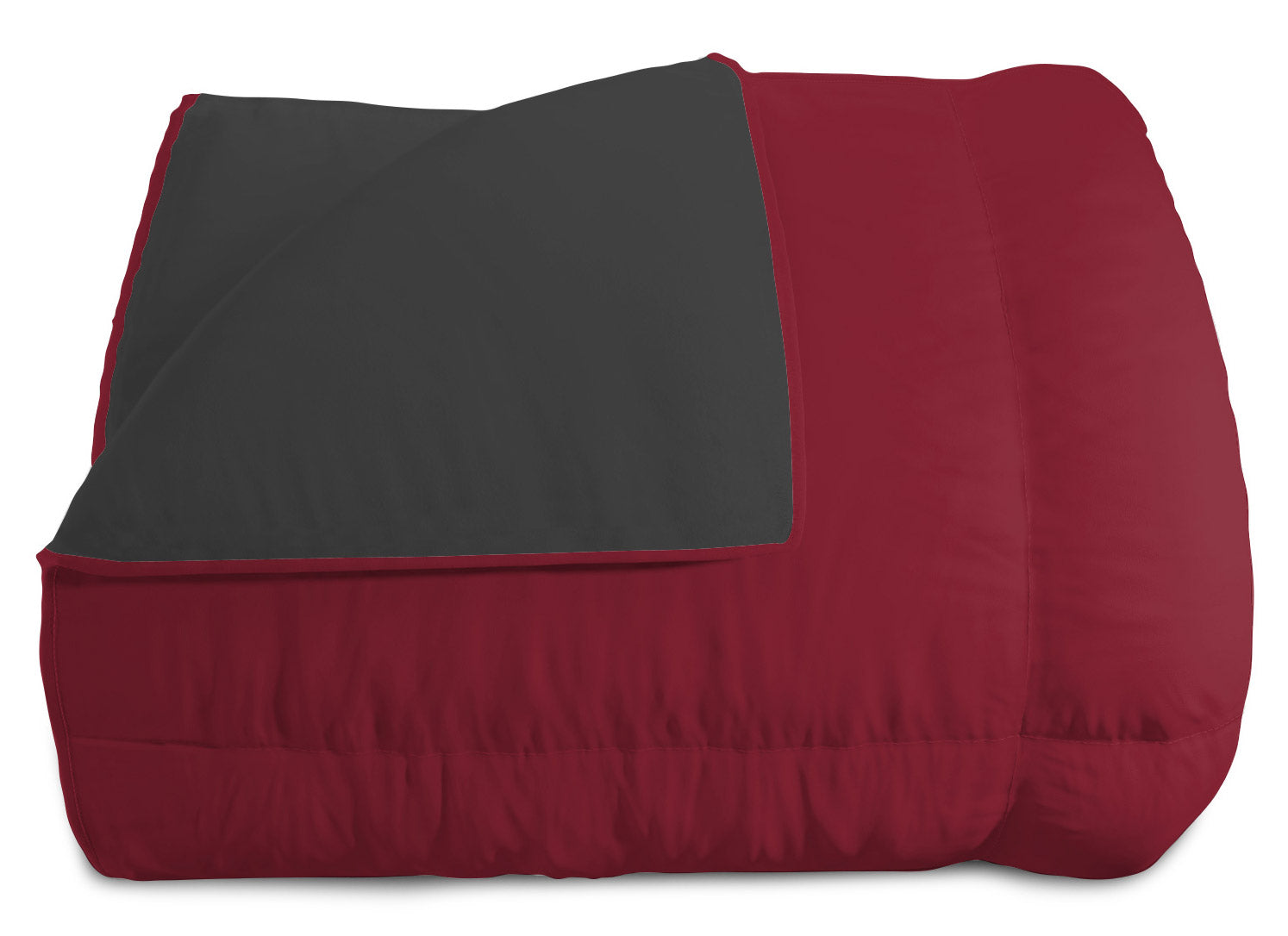 Trapunta Invernale Singola Doubleface 300gr Bordeaux/Grigio Scuro