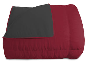 Trapunta Invernale Singola Doubleface 300gr Bordeaux/Grigio Scuro
