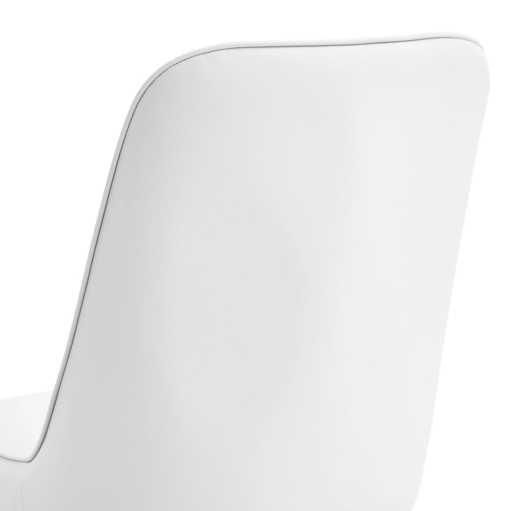 SEDIA da pranzo Set da 2 pezzi 43x41,5 cm PU bianco gambe metallo nero