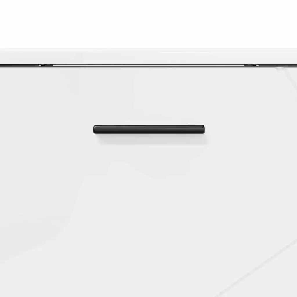 vidaXL Set di mobili per il bagno con cassetto 3 pcs Bianco lucido