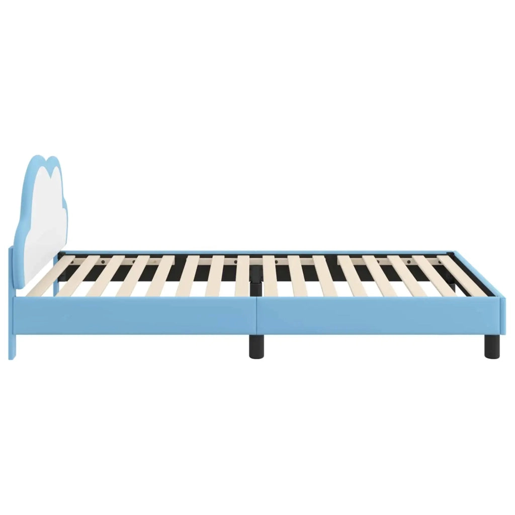 Struttura letto bambini con testata Blu 90 x 200 cm PU