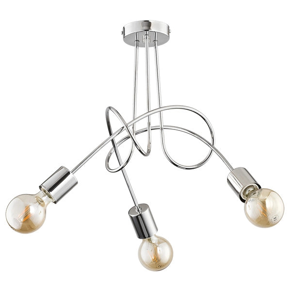 Lampadario Alfa Tango cromato 3 luci E27 60W IP20 41cm