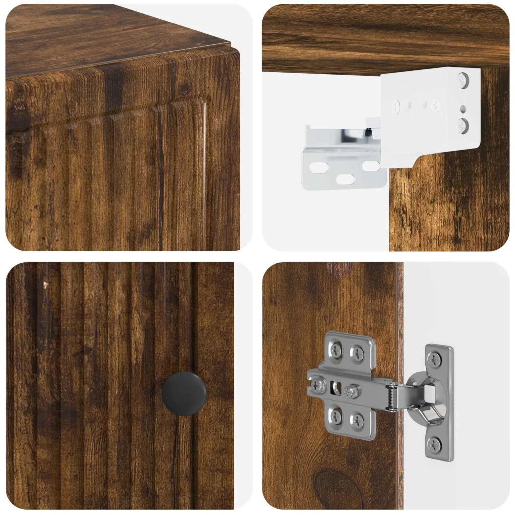 Armadio da bagno a muro EDE Rovere Fumo 30 x 31 x 59 cm 895930