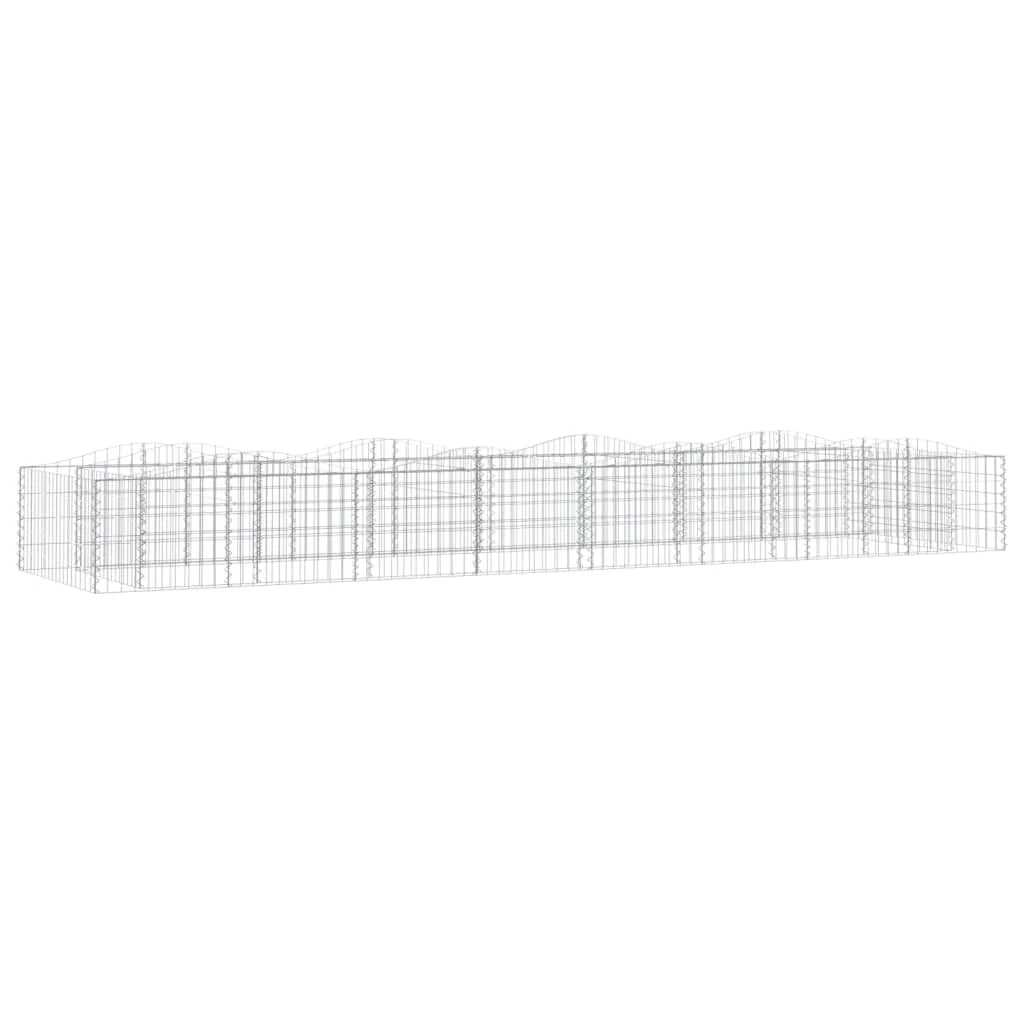 Gabbione rialzato ad arco 600 x 100 x 50 cm ferro zincato argento 02_0039938