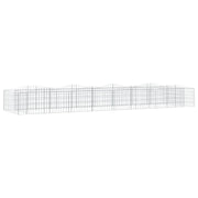 Gabbione rialzato ad arco 600 x 100 x 50 cm ferro zincato argento 02_0039938