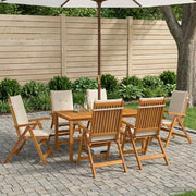 Set da pranzo da giardino 7 pezzi 7 pz Naturale 3434620