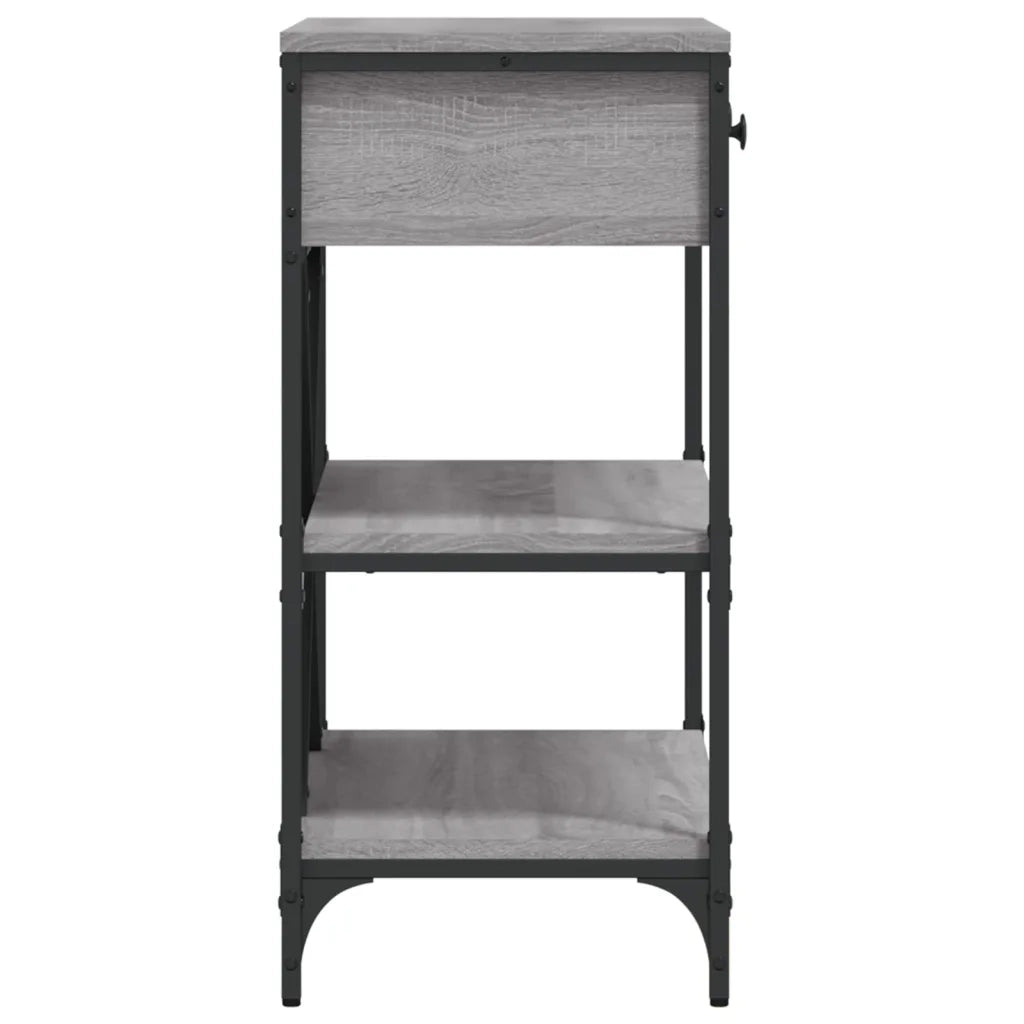 Tavolino Consolle-Tavolino da soggiorno-Tavolo Grigio Sonoma 75x34,5x75cm Legno Multistrato 754954