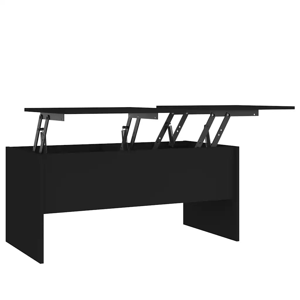 Tavolino da Salotto-Tavolino da soggiorno-Tavolo Nero 102x50,5x46,5 cm in Legno Multistrato