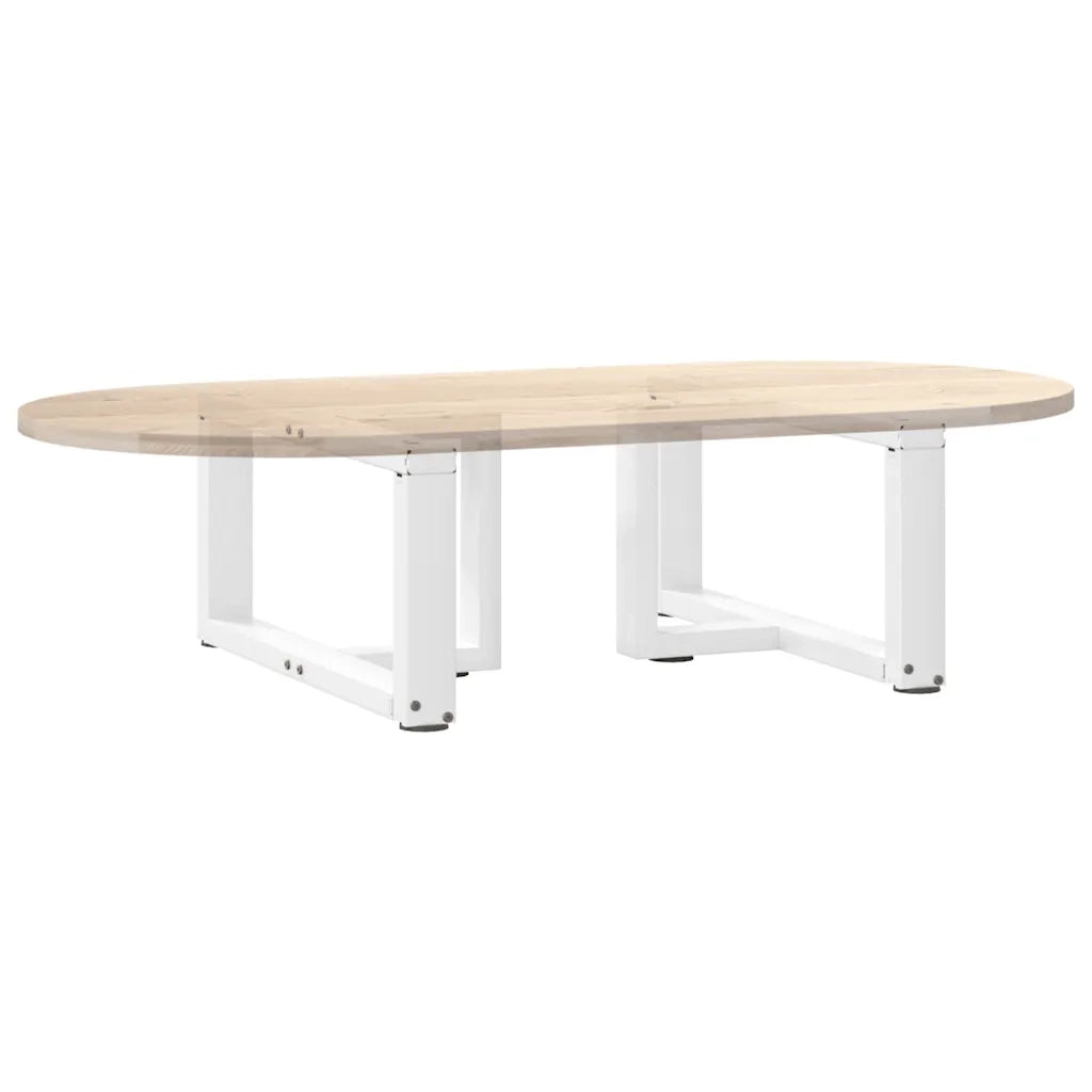 Gambe per Tavolino da Caff¨¨ a Forma di T 2 pz-Set di 2 Gamba per Tavolo Bianche 70x25x(30-31) cm Acciaio