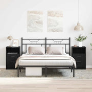 Armadio da Notte con cassetto 2 pcs Rovere Nero 40 x 35 x 65 cm 862742