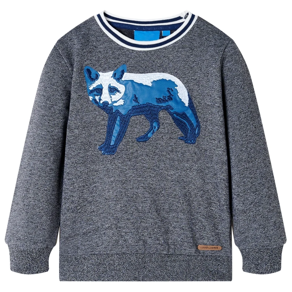 Felpa per Bambini Blu Marino MÃ©lange 104cod mxl 108494