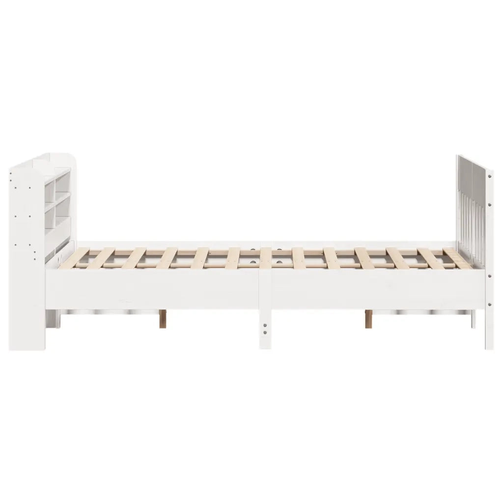 vidaXL Letto senza Materasso Bianco 150x200 cm Legno Massello di Pino