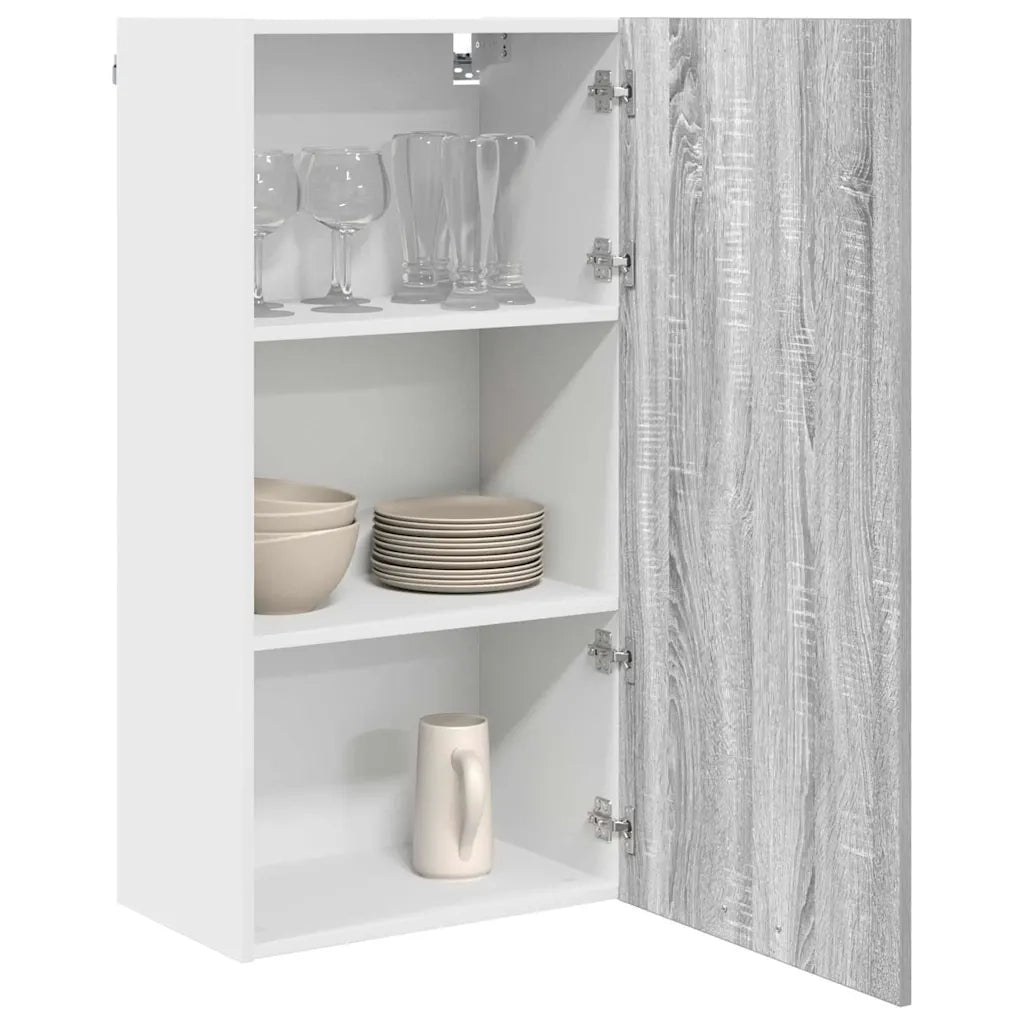 Armadio pensile Grigio Sonoma e Bianco 50 x 31 x 100 cm 884351