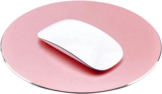 Mattoncino da mouse in alluminio premium 8,66 pollici (rotondo, rosé)